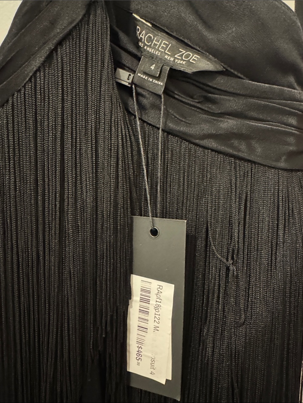 Rachel Zoe Black Fringe Jumpsuit “Maria” - Picture 2 of 8